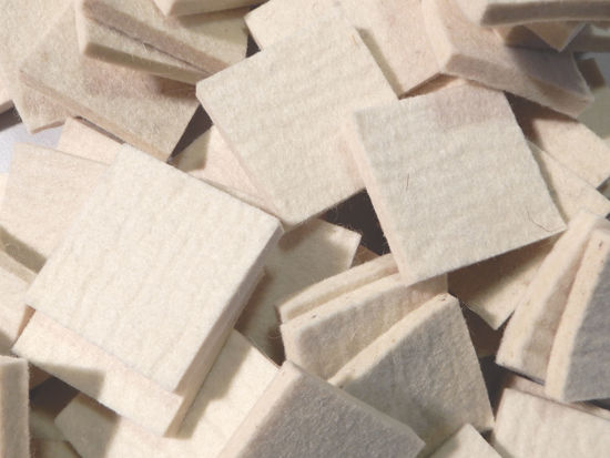 Bild von Filzquadrate rohweiss 50 mm